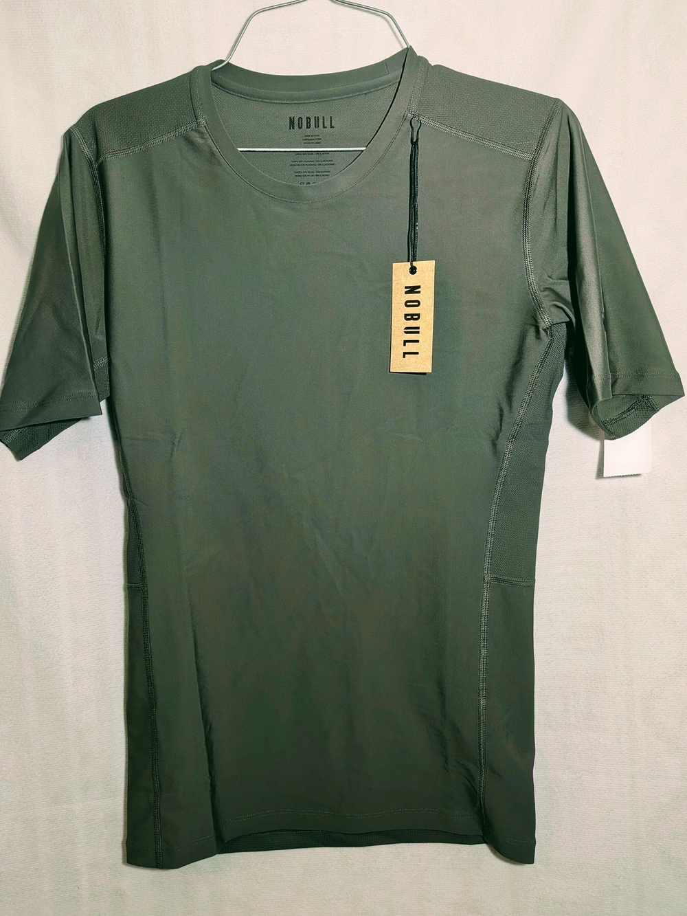 NOBULL Men's Compression Shirt Men's Large Dark OLIVE GREEN Workout NWT